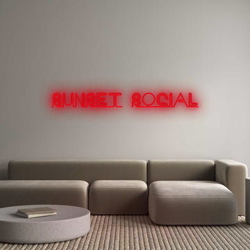 Custom Neon: Sunset Social
