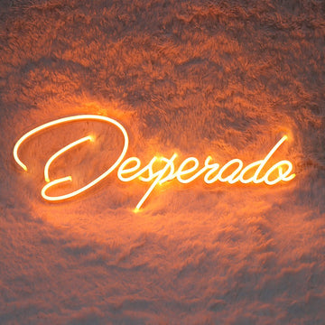 Neon Schriftzug Sign - "Desperado" LED Neon Sign Schriftzug - SoNeon