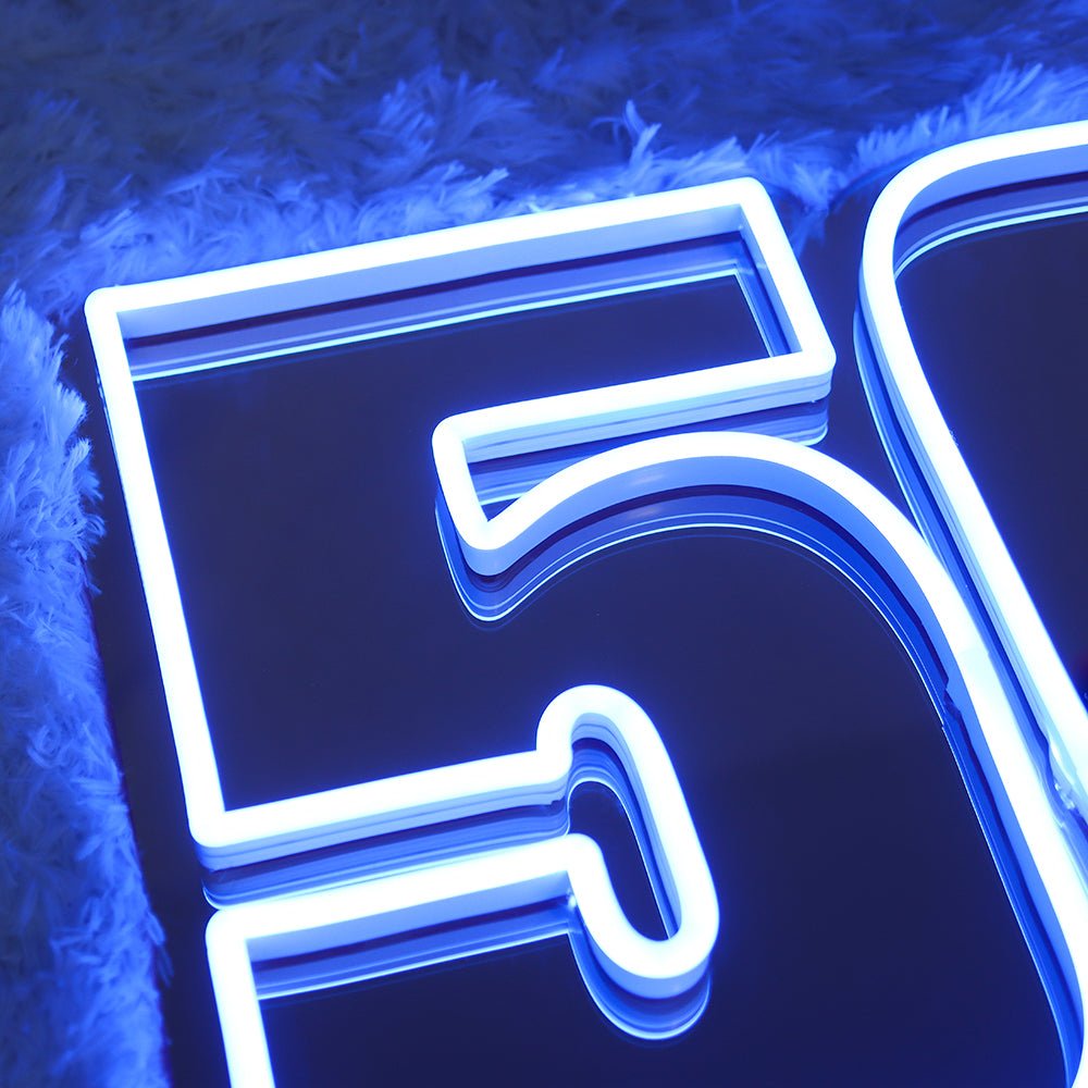 Neon Schriftzug Sign - "50cent" LED Neon Sign Schriftzug - SoNeon