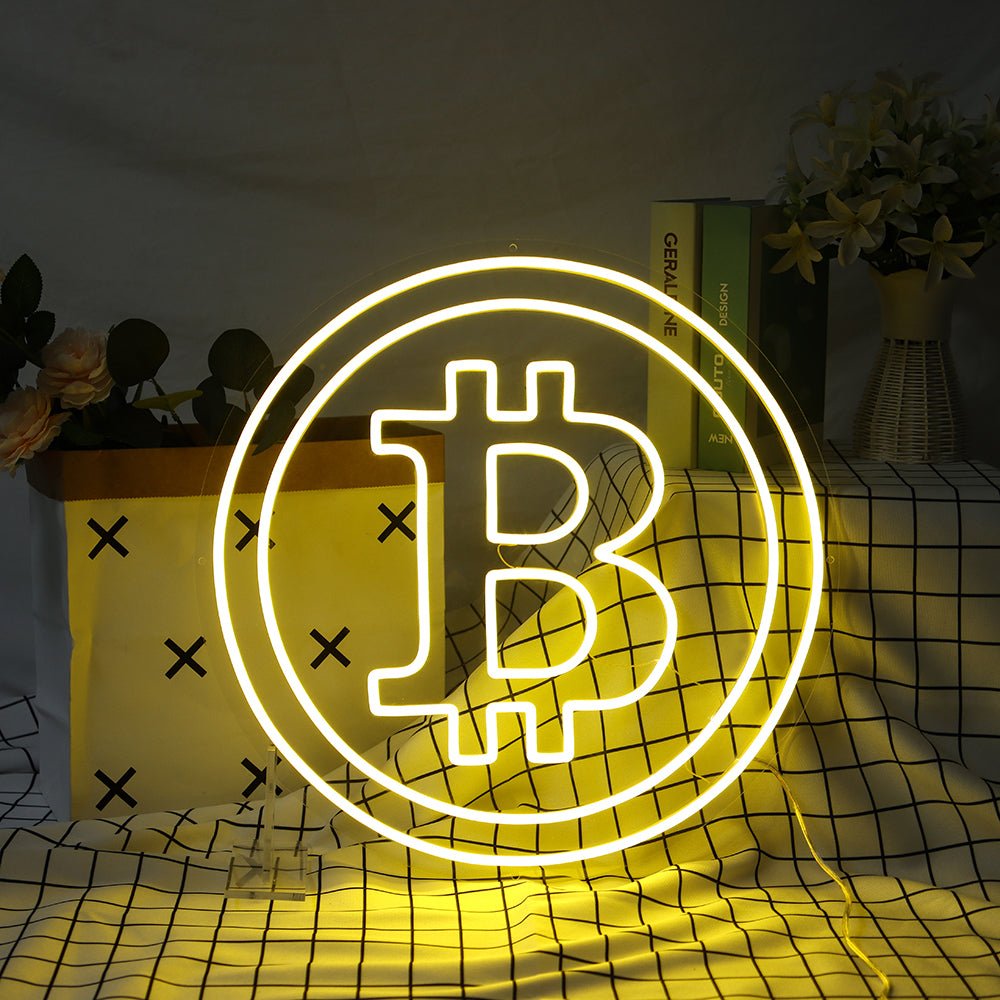 Neon Schriftzug Sign - "Bitcoin" LED Neon Sign Schriftzug - SoNeon