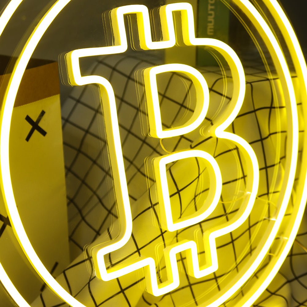 Neon Schriftzug Sign - "Bitcoin" LED Neon Sign Schriftzug - SoNeon
