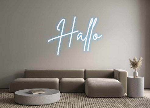 Neon Schriftzug Sign - Custom Neon: Hallo - SoNeon