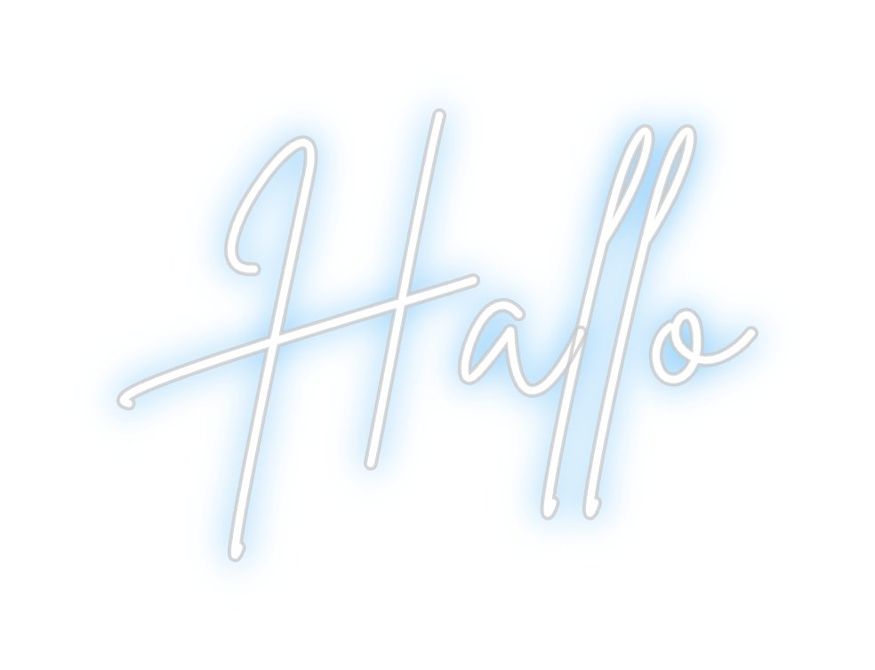 Neon Schriftzug Sign - Custom Neon: Hallo - SoNeon