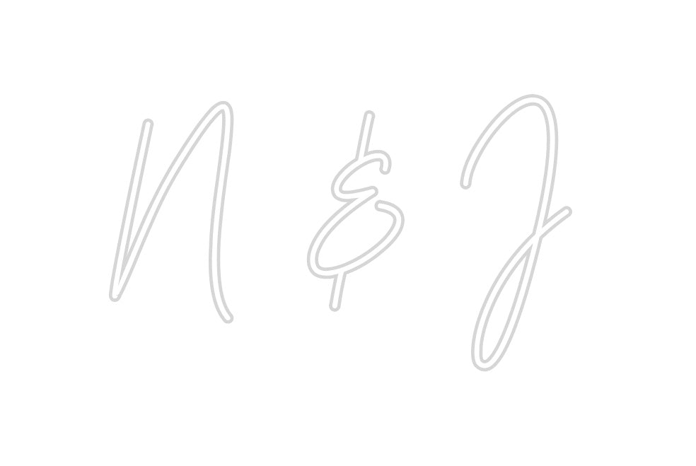 Neon Schriftzug Sign - Custom Neon: N & J - SoNeon