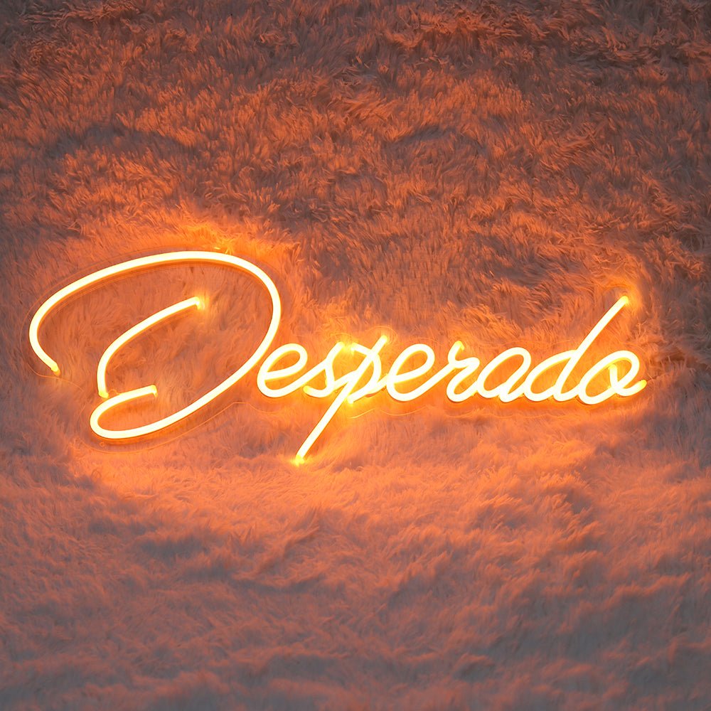 Neon Schriftzug Sign - "Desperado" LED Neon Sign Schriftzug - SoNeon