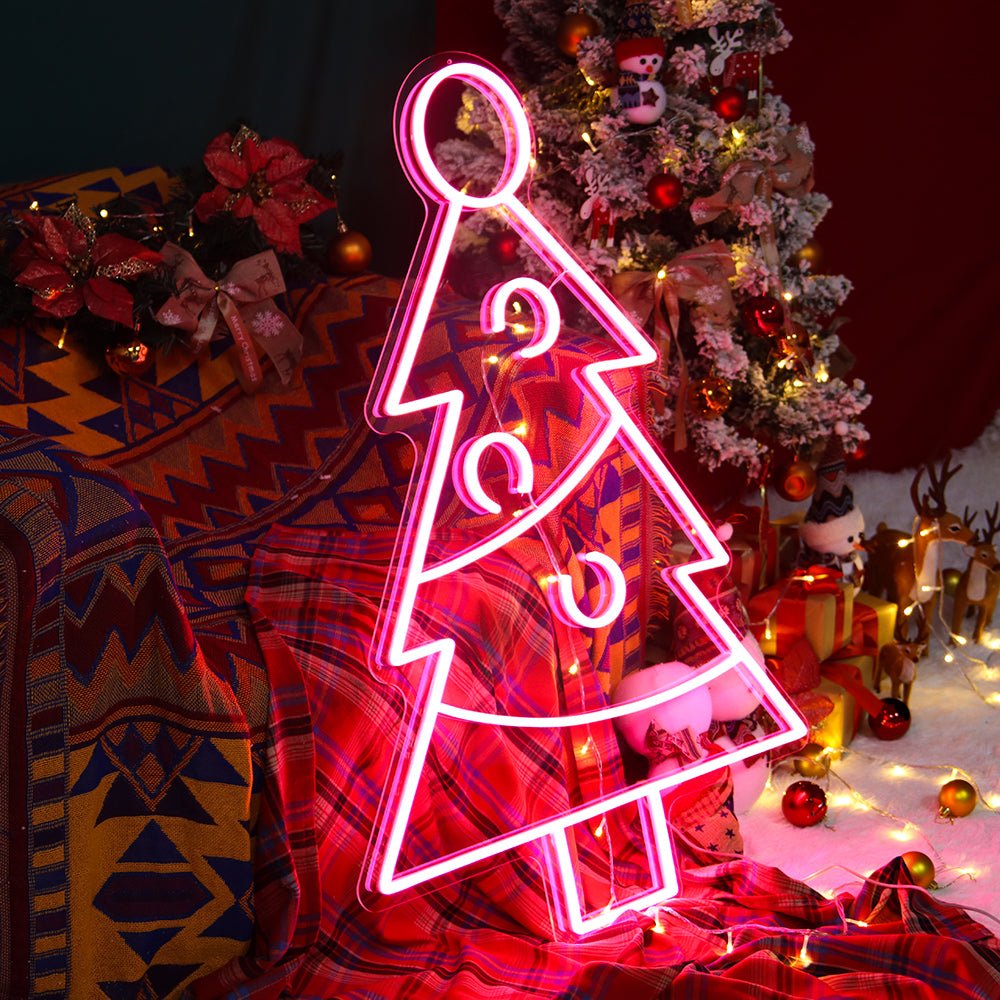 Neon Schriftzug Sign - "Weihnachtsbaum" LED Neon Sign Schriftzug - SoNeon