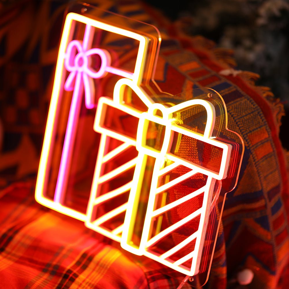 Neon Schriftzug Sign - "Weihnachtsgeschenk" LED Neon Sign Schriftzug - SoNeon